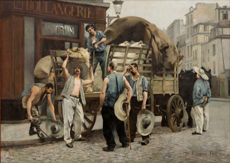 Louis Carrier-Belleuse Porteurs de farine. Scxne parisienne (Flour carriers. Scene from Paris). oil painting image